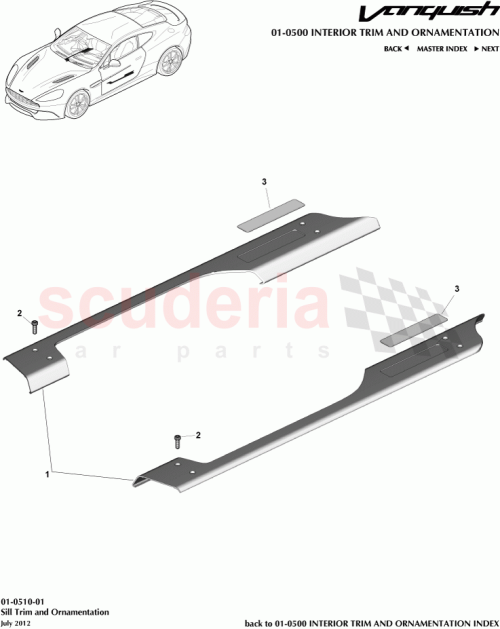 Part Diagram for Aston Martin CD33-80-10003