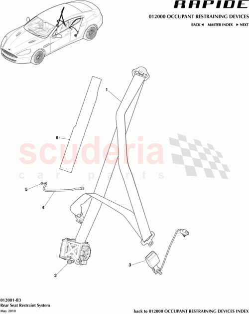 Part Diagram for Aston Martin AD43-611B74-BCW