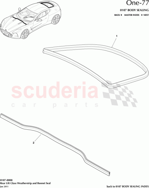 Part Diagram for Aston Martin 12023-03-8896-AA