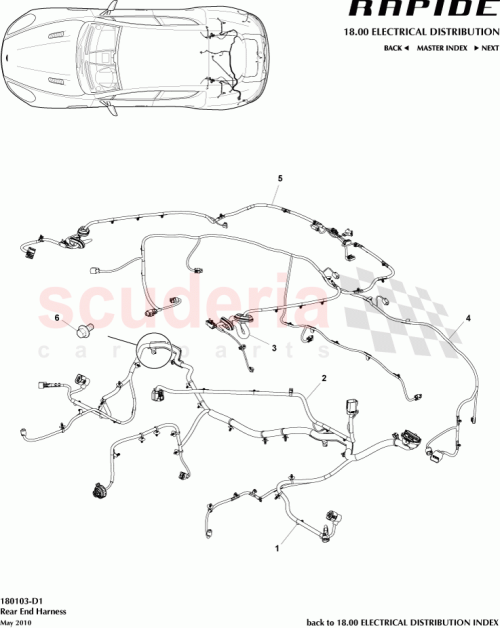 Part Diagram for Aston Martin AD43-15B484-AC