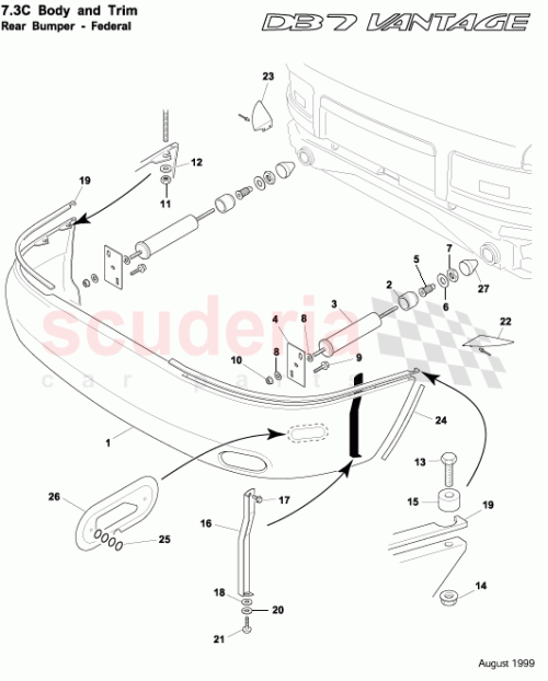 Part Diagram for Aston Martin 697215