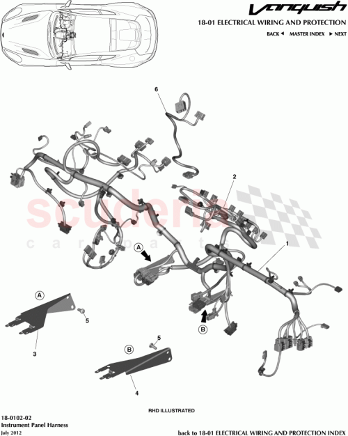 Part Diagram for Aston Martin DD33-9137-AB