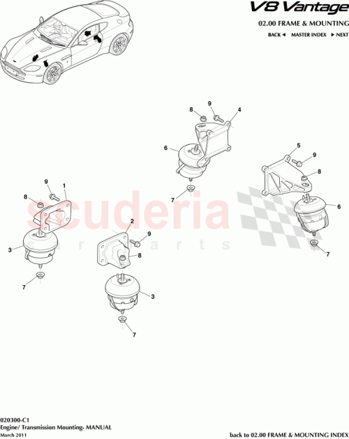 Part Diagram for Aston Martin 6G33-6A003-BC