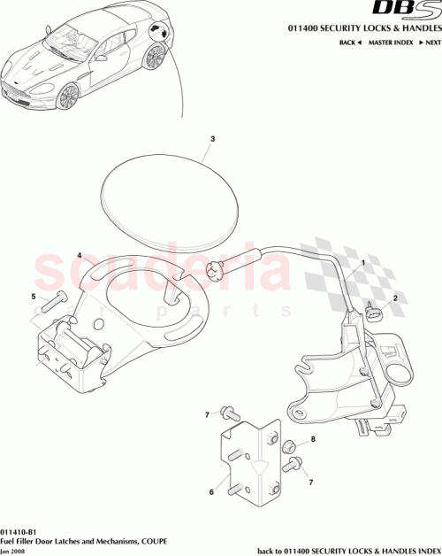 Part Diagram for Aston Martin 4G43N02091AA