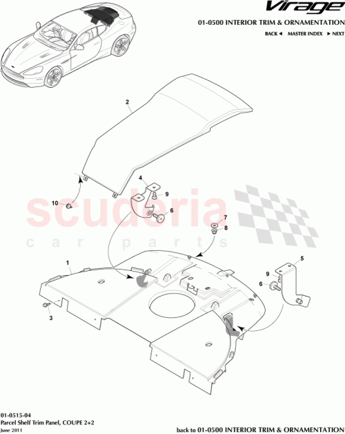 Part Diagram for Aston Martin 4G43-46922-AHW