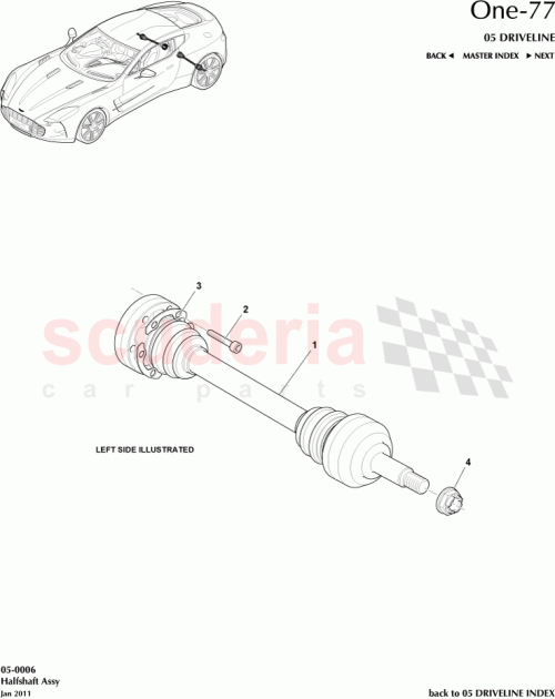 Part Diagram for Aston Martin 12023-13-0008-AD