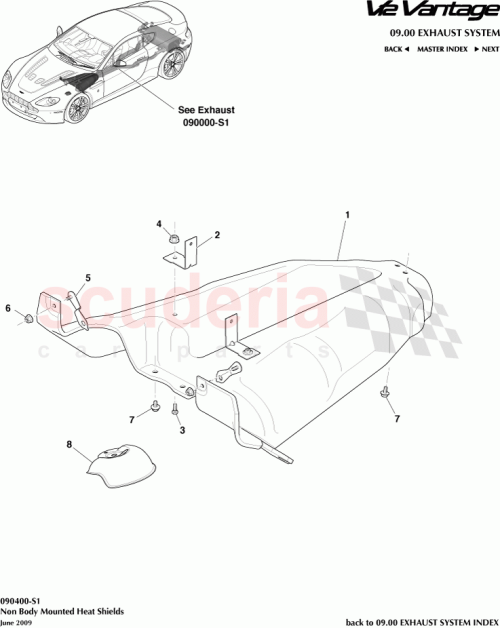 Part Diagram for Aston Martin AD23-11398-AA