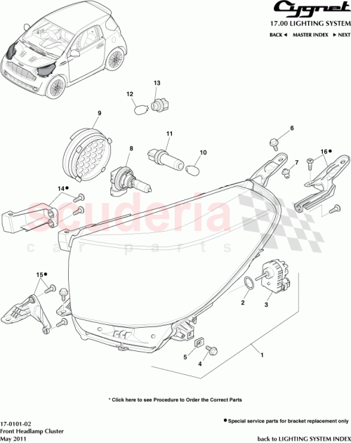 Part Diagram for Aston Martin 99132-12050