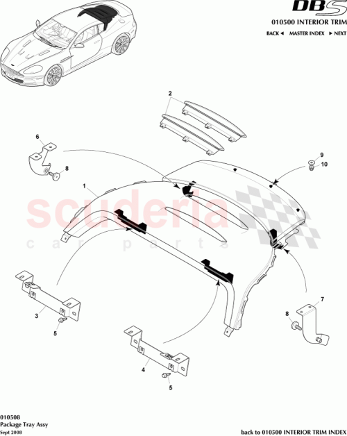 Part Diagram for Aston Martin 8D33-313A66-AC