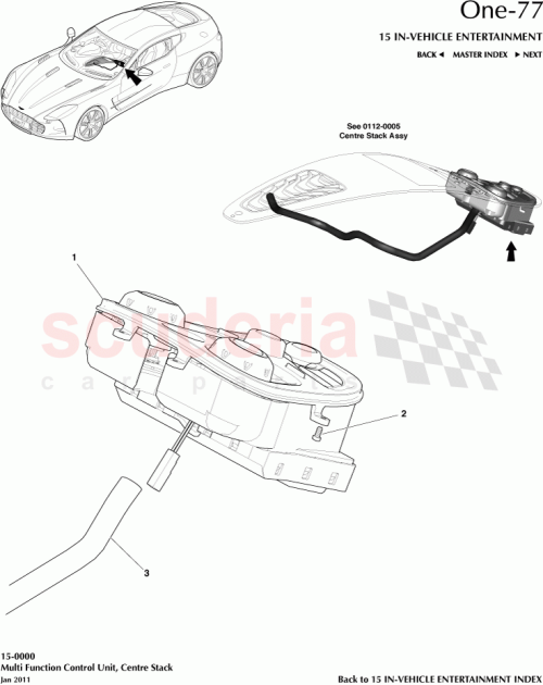 Part Diagram for Aston Martin AY93-18C858-EB