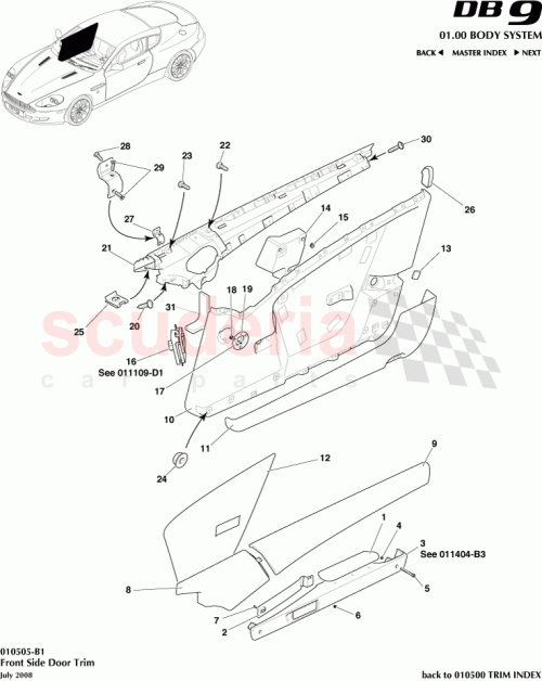 Part Diagram for Aston Martin 9G43-22615-AB