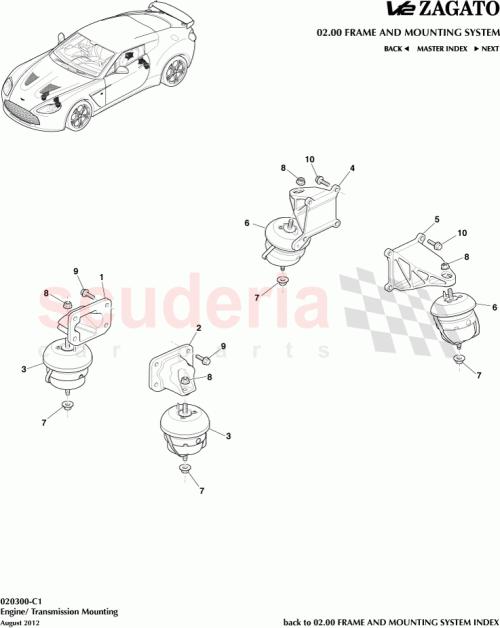 Part Diagram for Aston Martin AD23-7M125-CA
