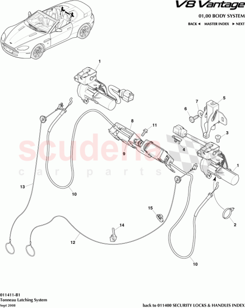 Part Diagram for Aston Martin 6G33-432B19-AB