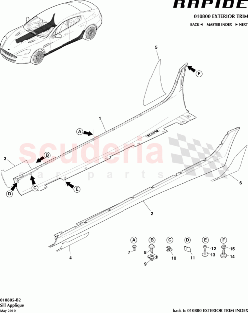 Part Diagram for Aston Martin AD43-10626-AB