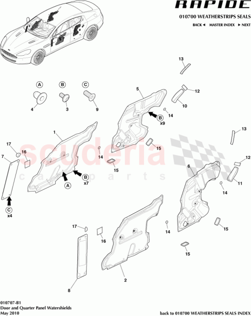 Part Diagram for Aston Martin AD43F78415AA