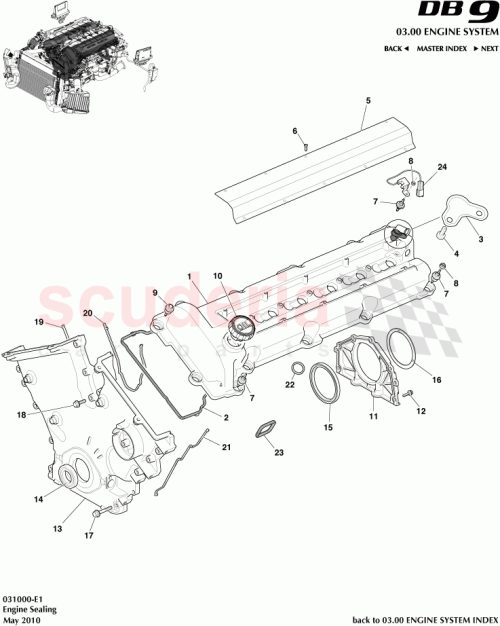 Part Diagram for Aston Martin 4G43-01-10194