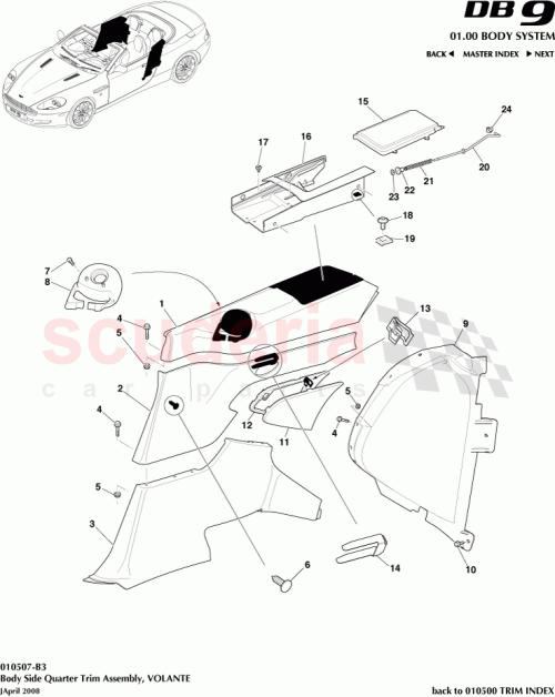 Part Diagram for Aston Martin 702211