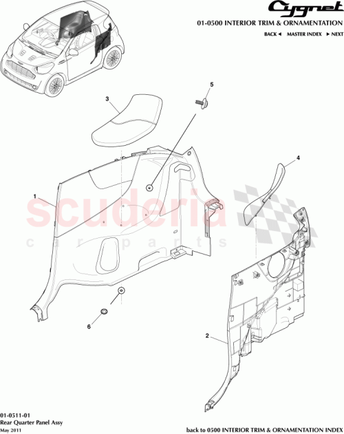Part Diagram for Aston Martin 704335