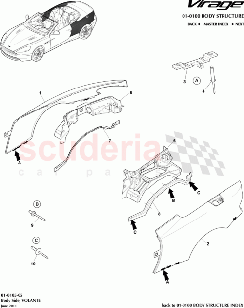 Part Diagram for Aston Martin AD33C41033AD