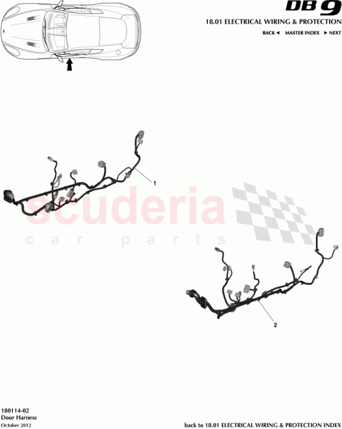 Part Diagram for Aston Martin BG43-14630-BA