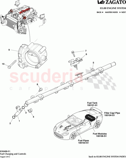 Part Diagram for Aston Martin 6G43-08-11260-PK