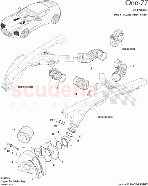 Part Diagram for Aston Martin AY93-9C623-DA
