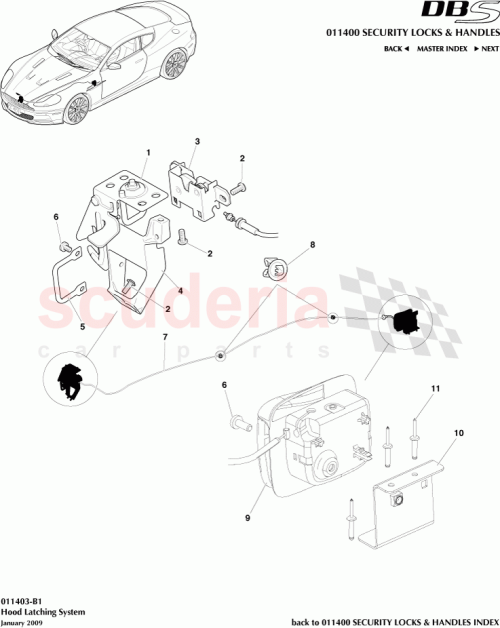 Part Diagram for Aston Martin 30799974