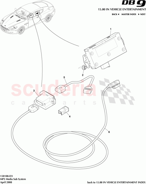 Part Diagram for Aston Martin 8G43-19C166-AB