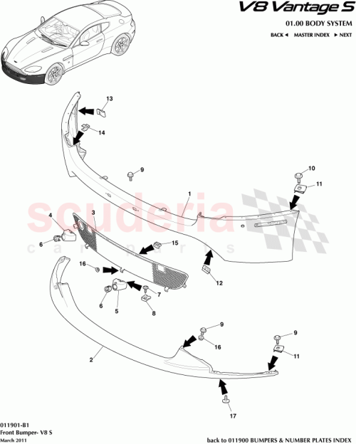 Part Diagram for Aston Martin CG3317626AA