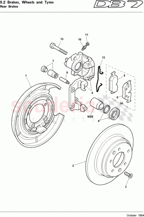 Part Diagram for Aston Martin 703129
