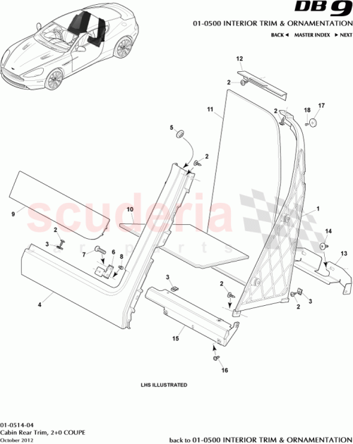 Part Diagram for Aston Martin W505735-S424