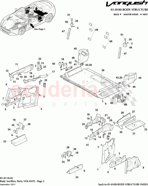 Part Diagram for Aston Martin ED33-507A63-AA