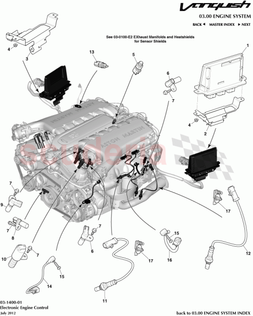 Part Diagram for Aston Martin CD33-39-10018