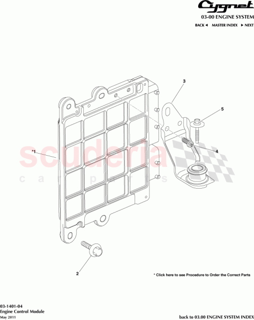 Part Diagram for Aston Martin 89661-74121