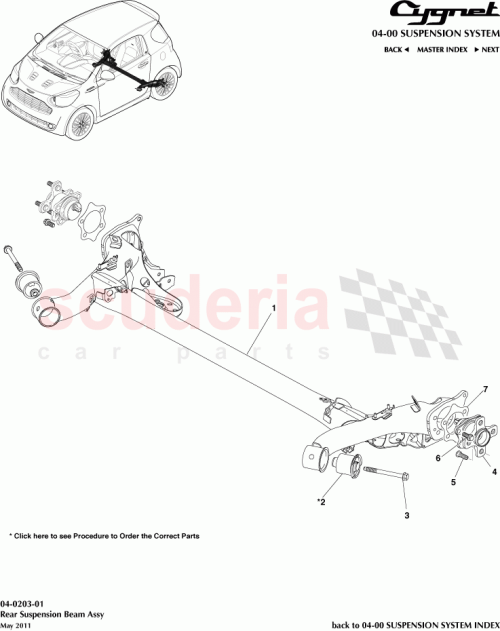 Part Diagram for Aston Martin 48725-74010