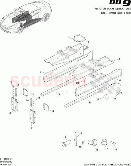 Part Diagram for Aston Martin 4G43-434K12-AB