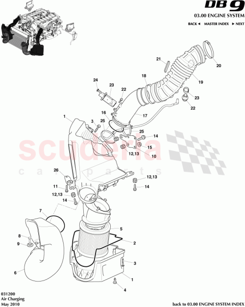 Part Diagram for Aston Martin 703025