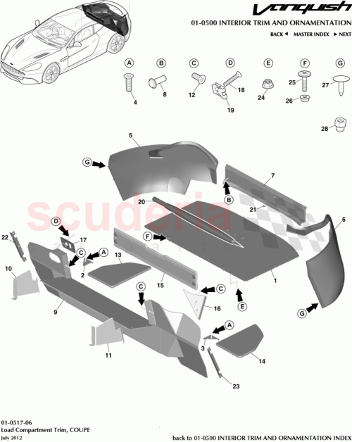 Part Diagram for Aston Martin DD33-130A60-AAW