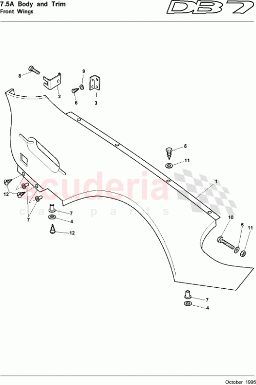 Part Diagram for Aston Martin 62-122662-AB