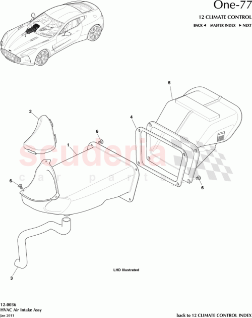 Part Diagram for Aston Martin 12023-03-8064-AD