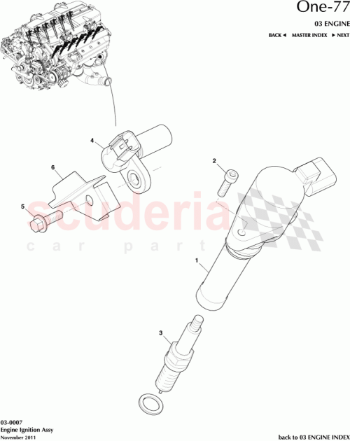 Part Diagram for Aston Martin 705391