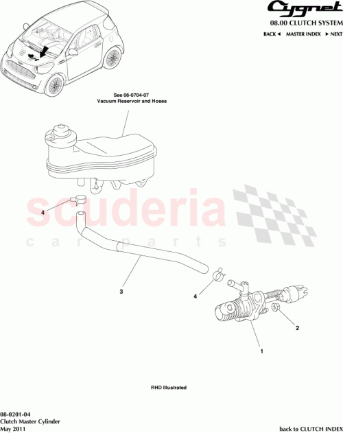 Part Diagram for Aston Martin 31434-74010