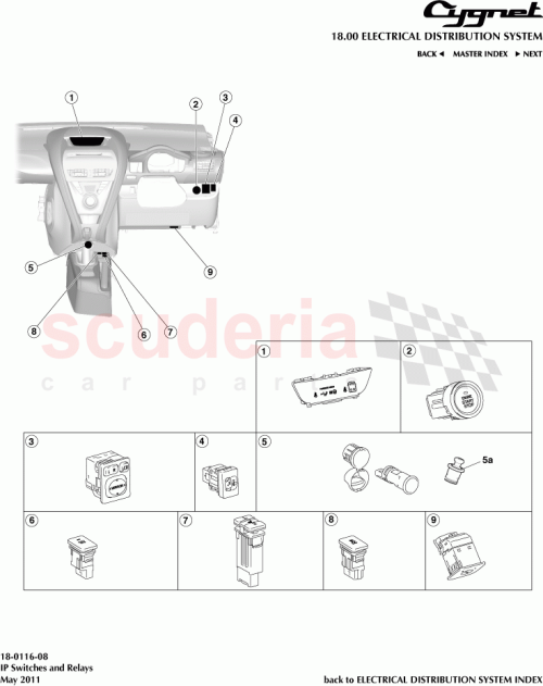 Part Diagram for Aston Martin 69065-47040