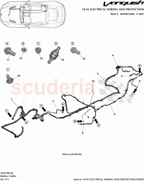 Part Diagram for Aston Martin CD33-14B278-MB