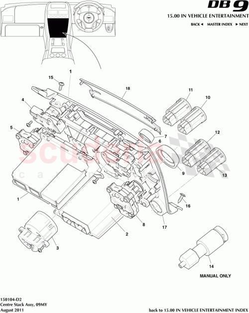 Part Diagram for Aston Martin 8D33-13D734-BB
