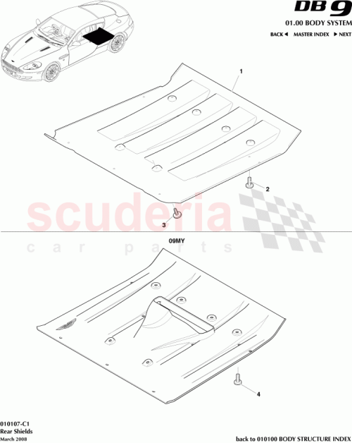 Part Diagram for Aston Martin 703141