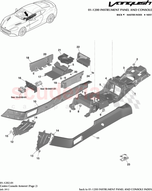 Part Diagram for Aston Martin CD33-F04704-AB