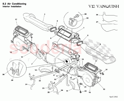 Part Diagram for Aston Martin 700004