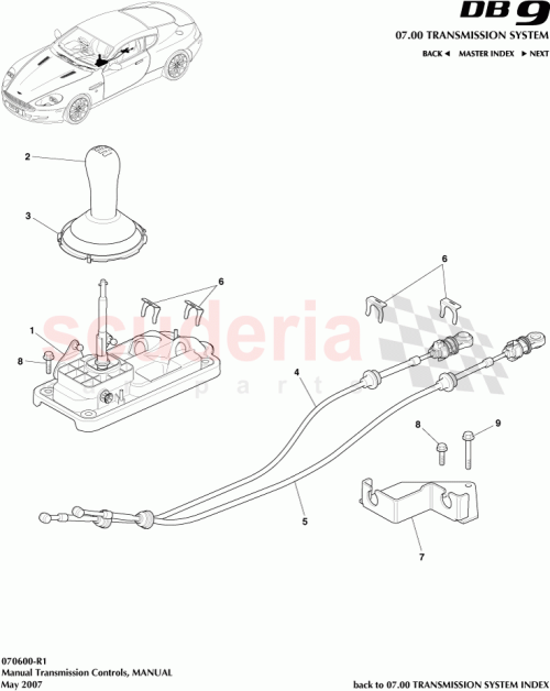 Part Diagram for Aston Martin 4G43-7K387-AD
