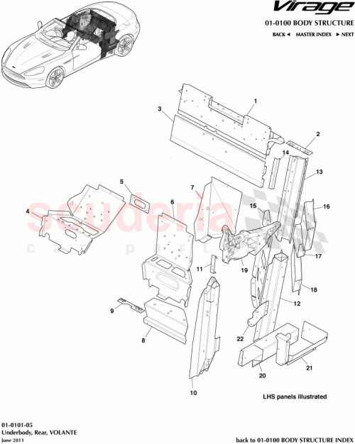 Part Diagram for Aston Martin 8G43L20415AE